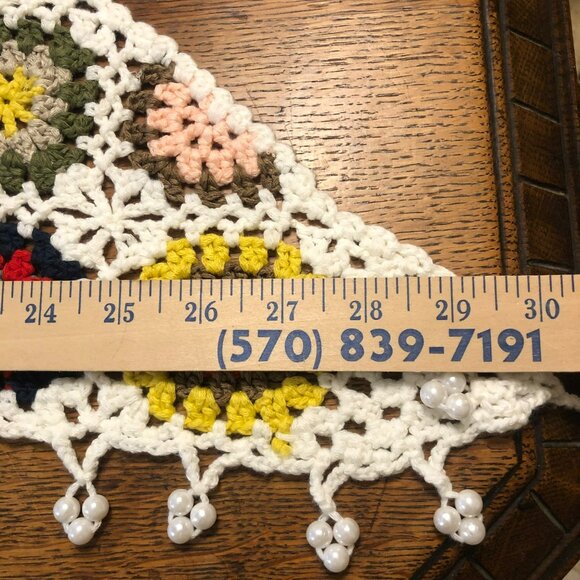 Crocheted Vest Halter Womens OOAK Boho Hippie Bare Back Artisan - Picture 5 of 7